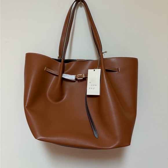 Brand New Target Faux Leather Tote Bag - Picture 1 of 9